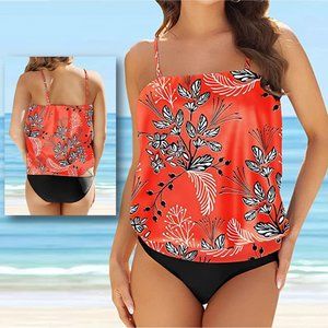 FUODO Blouson Two Piece Modest Swimwear 🏖️ NEW!